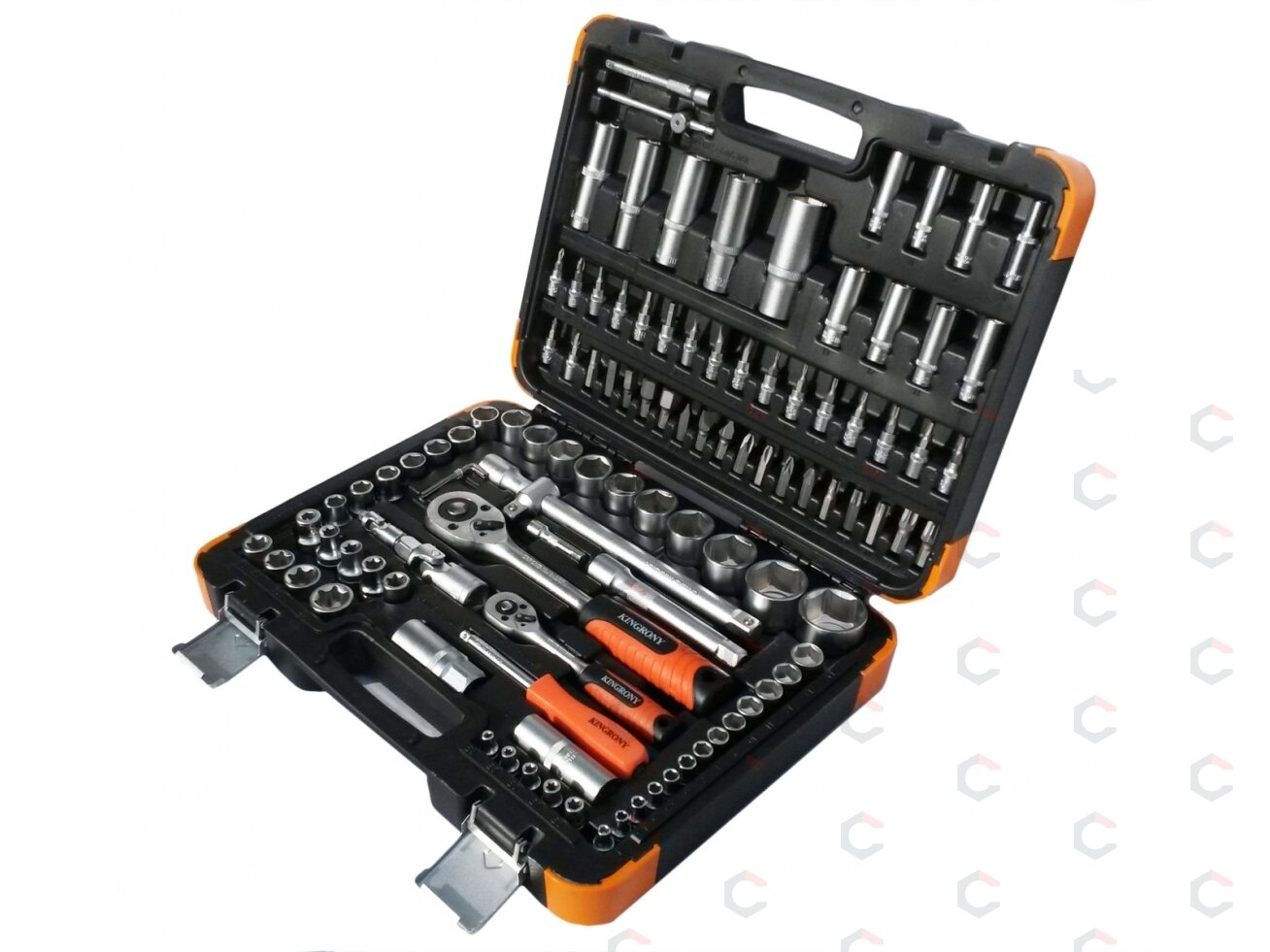 Galvučių ir raktų komplektas 108 dalių, 1/4" + 1/2" (KR121108C) 4