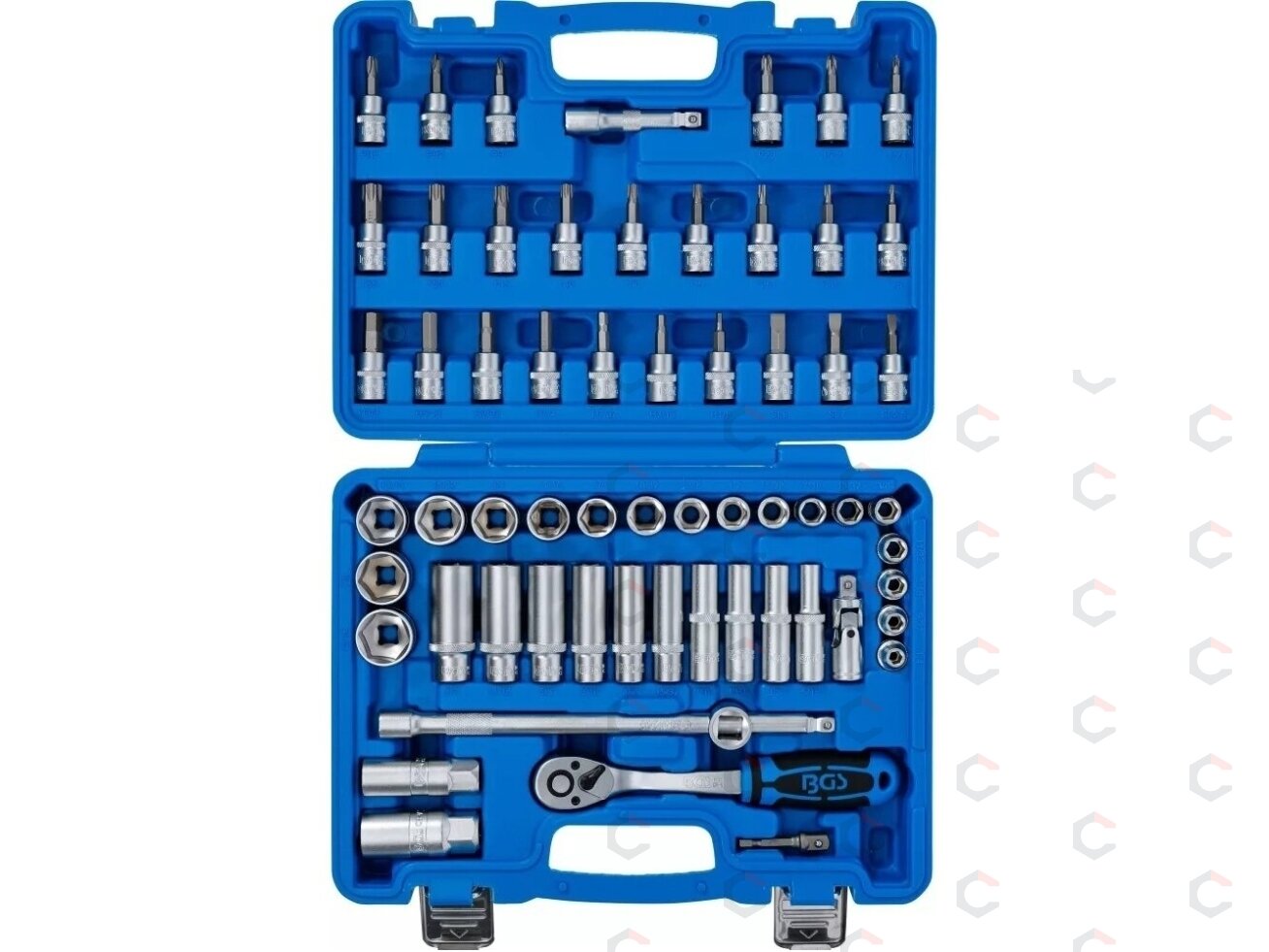 Galvučių komplektas | 10 mm (3/8") | coliniai dydžiai | 61 vnt. (2215) 3 Galvučių komplektas | 10 mm (3/8") | coliniai dydžiai | 61 vnt. (2215) 3