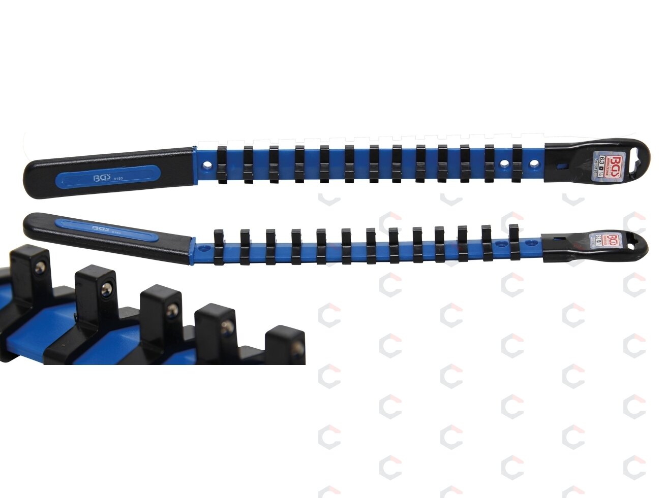 Galvučių laikiklis su 13 klipsų | 6.3 mm (1/4") (9193) Galvučių laikiklis su 13 klipsų | 6.3 mm (1/4") (9193)