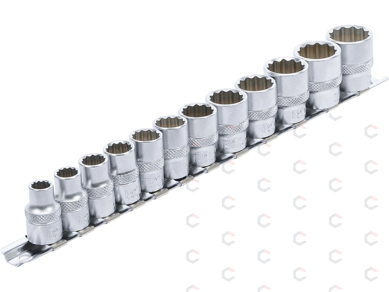Galvučių rinkinys 12 kampų | 10 mm (3/8") | 8 - 19 mm | 12 vnt. (9105) Galvučių rinkinys 12 kampų | 10 mm (3/8") | 8 - 19 mm | 12 vnt. (9105)