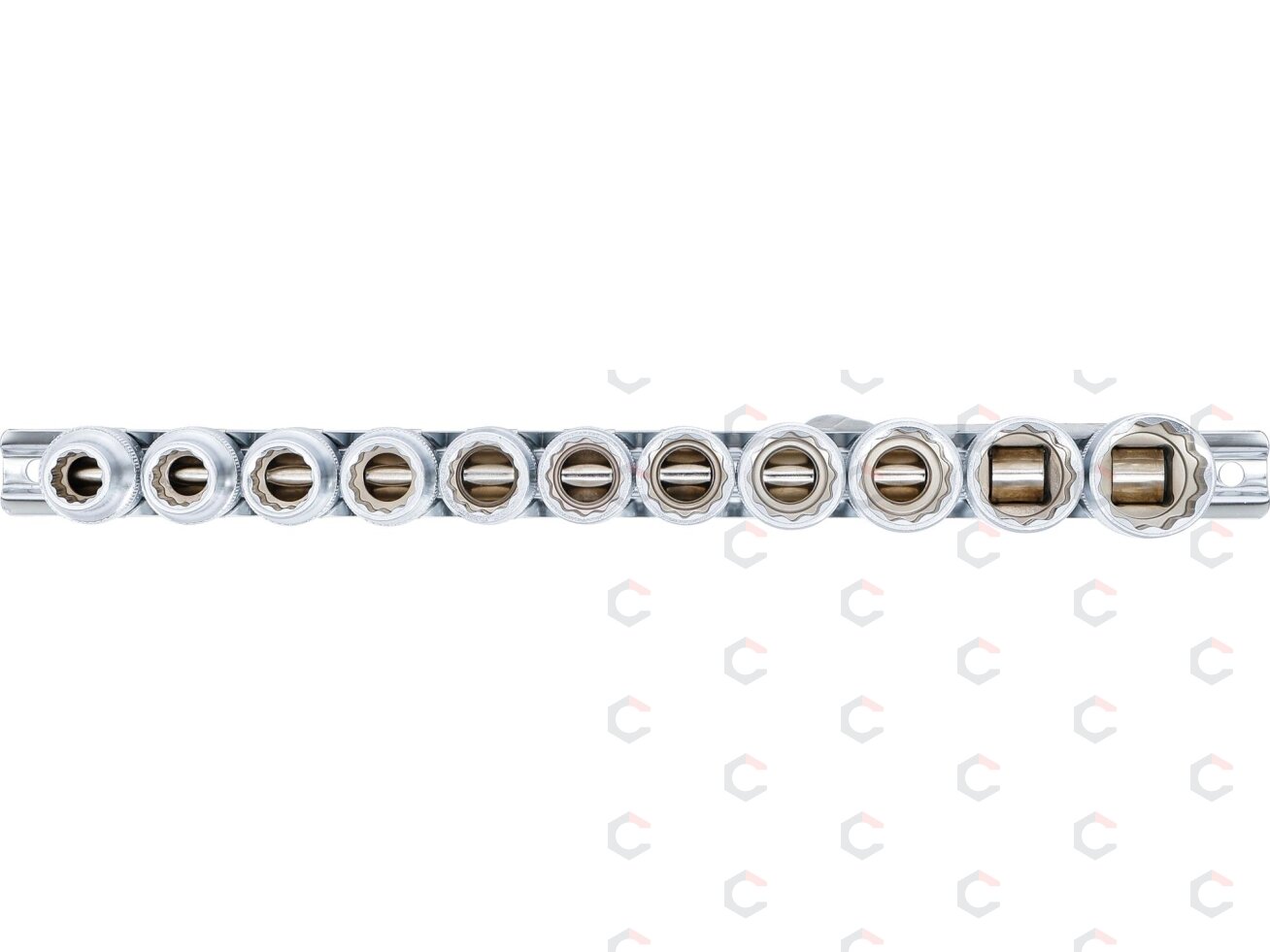 Galvučių rinkinys 12 kampų | 12,5 mm (1/2") | 10 - 21 mm | 11 vnt. (9107) 2