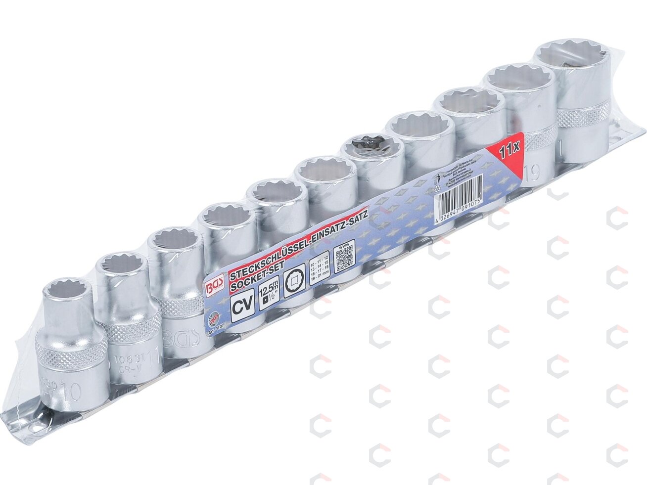 Galvučių rinkinys 12 kampų | 12,5 mm (1/2") | 10 - 21 mm | 11 vnt. (9107) 3