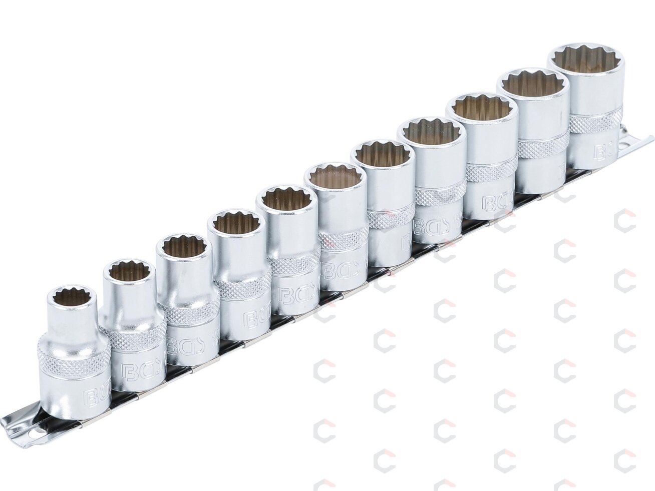 Galvučių rinkinys 12 kampų | 12,5 mm (1/2") | 10 - 21 mm | 11 vnt. (9107)