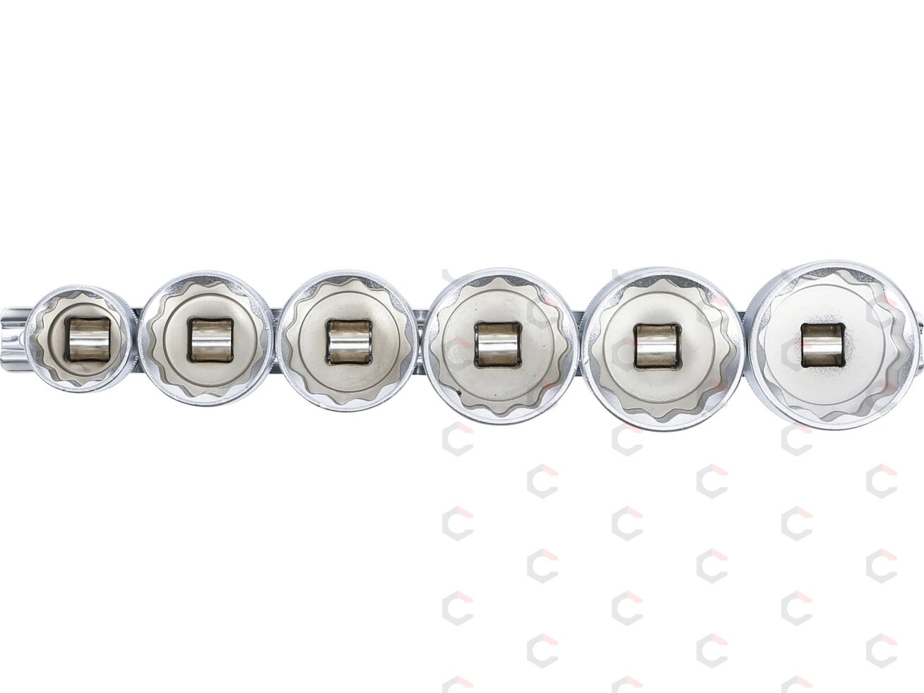 Galvučių rinkinys 12 kampų | 12,5 mm (1/2") | 24 - 38 mm | 6 vnt. (70102) 2 Galvučių rinkinys 12 kampų | 12,5 mm (1/2") | 24 - 38 mm | 6 vnt. (70102) 2