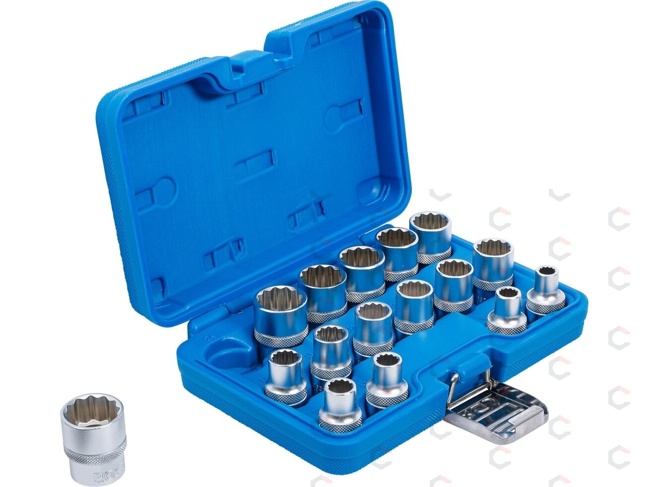 Galvučių rinkinys, 12 kampų | 12,5 mm (1/2") | 8 - 24 mm | 16 vnt. (2226) 2 Galvučių rinkinys, 12 kampų | 12,5 mm (1/2") | 8 - 24 mm | 16 vnt. (2226) 2