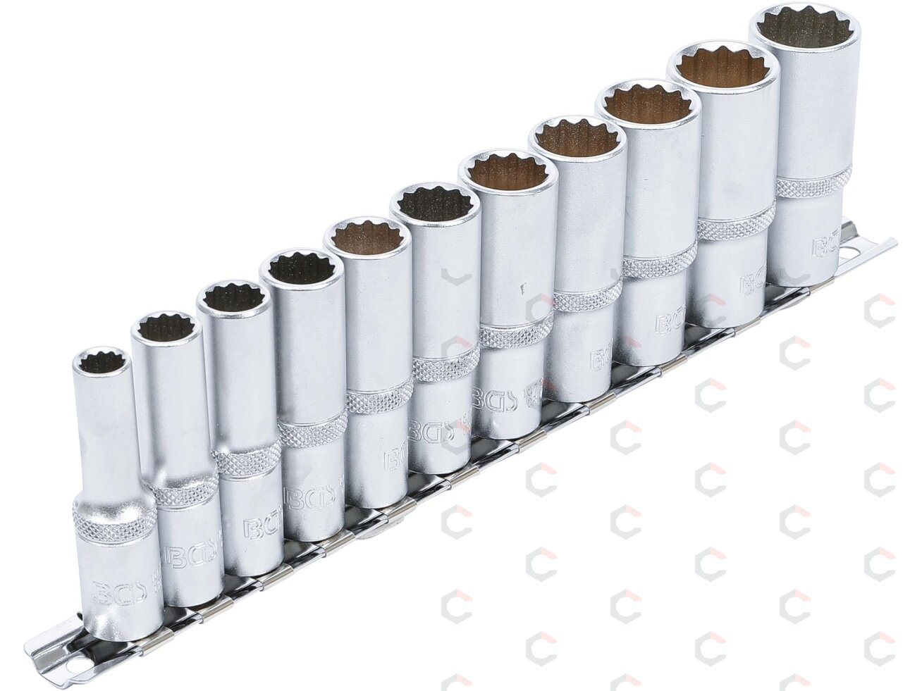 Galvučių rinkinys, 12 kampų, ilgos | 10 mm (3/8") | 8 - 19 mm | 11 vnt. (5252) Galvučių rinkinys, 12 kampų, ilgos | 10 mm (3/8") | 8 - 19 mm | 11 vnt. (5252)