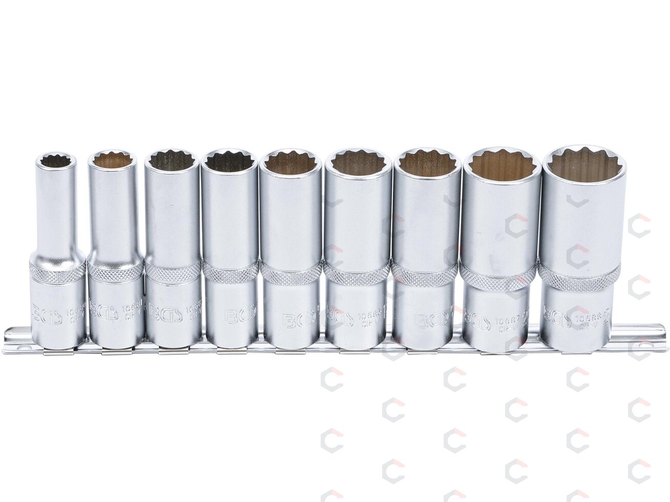 Galvučių rinkinys 12 kampų, ilgos | 12,5 mm (1/2") | 10 - 24 mm | 9 vnt. (5253) 1