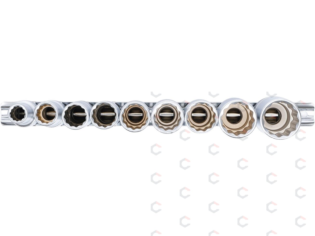 Galvučių rinkinys 12 kampų, ilgos | 12,5 mm (1/2") | 10 - 24 mm | 9 vnt. (5253) 2
