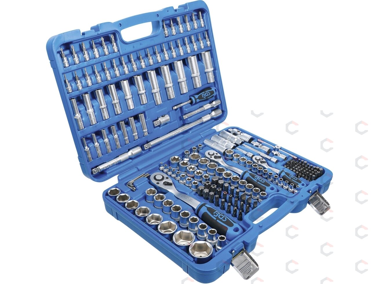 Galvučių rinkinys | 6.3 mm (1/4") / 10 mm (3/8") / 12,5 mm (1/2") | Coliniai dydžiai | 192 vnt. (2245) 4