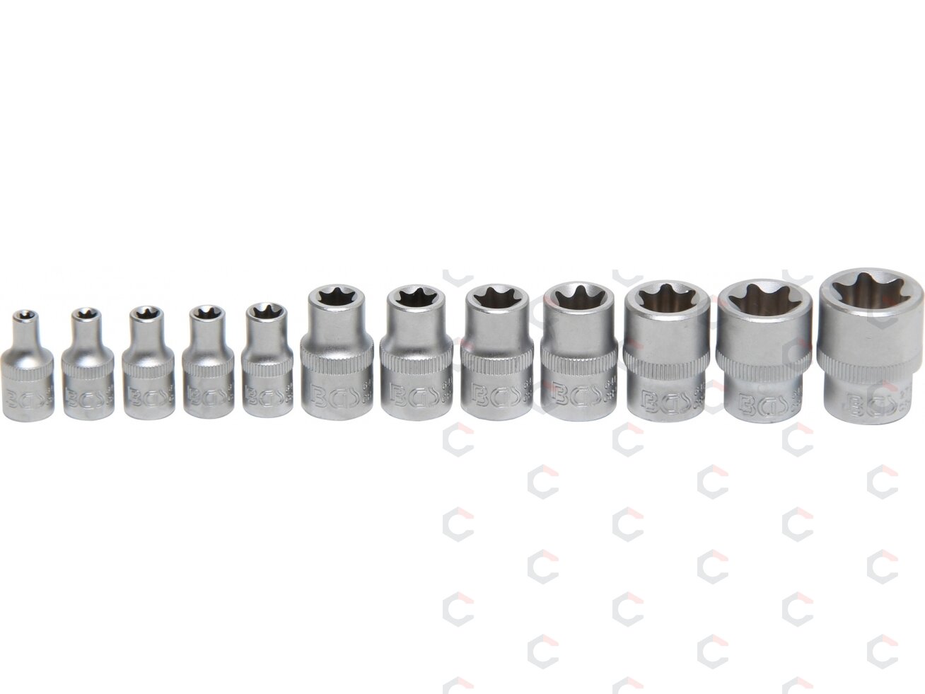 Galvučių rinkinys E-Tipas | 6.3 mm (1/4") / 10 mm (3/8") | 12 vnt. (2038) 2