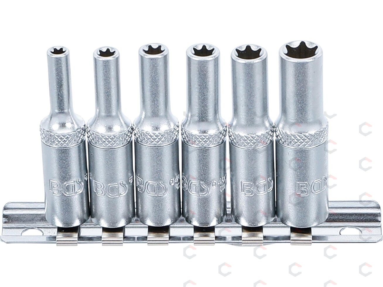 Galvučių rinkinys E-Tipas | Ilgos | 6.3 mm (1/4") | E4 - E10 | 6 vnt. (6403) 1