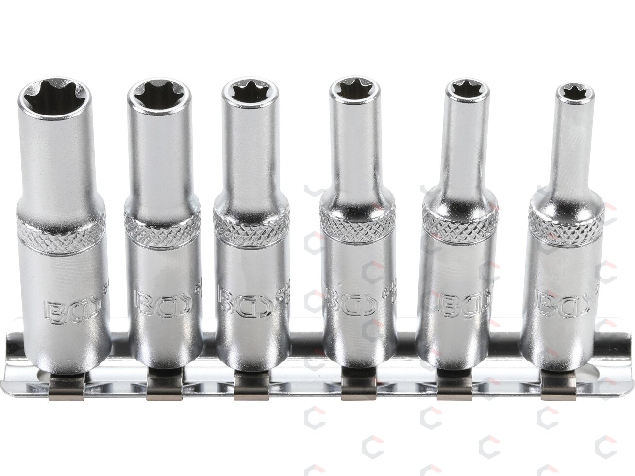 Galvučių rinkinys E-Tipas | Ilgos | 6.3 mm (1/4") | E4 - E10 | 6 vnt. (6403) 4
