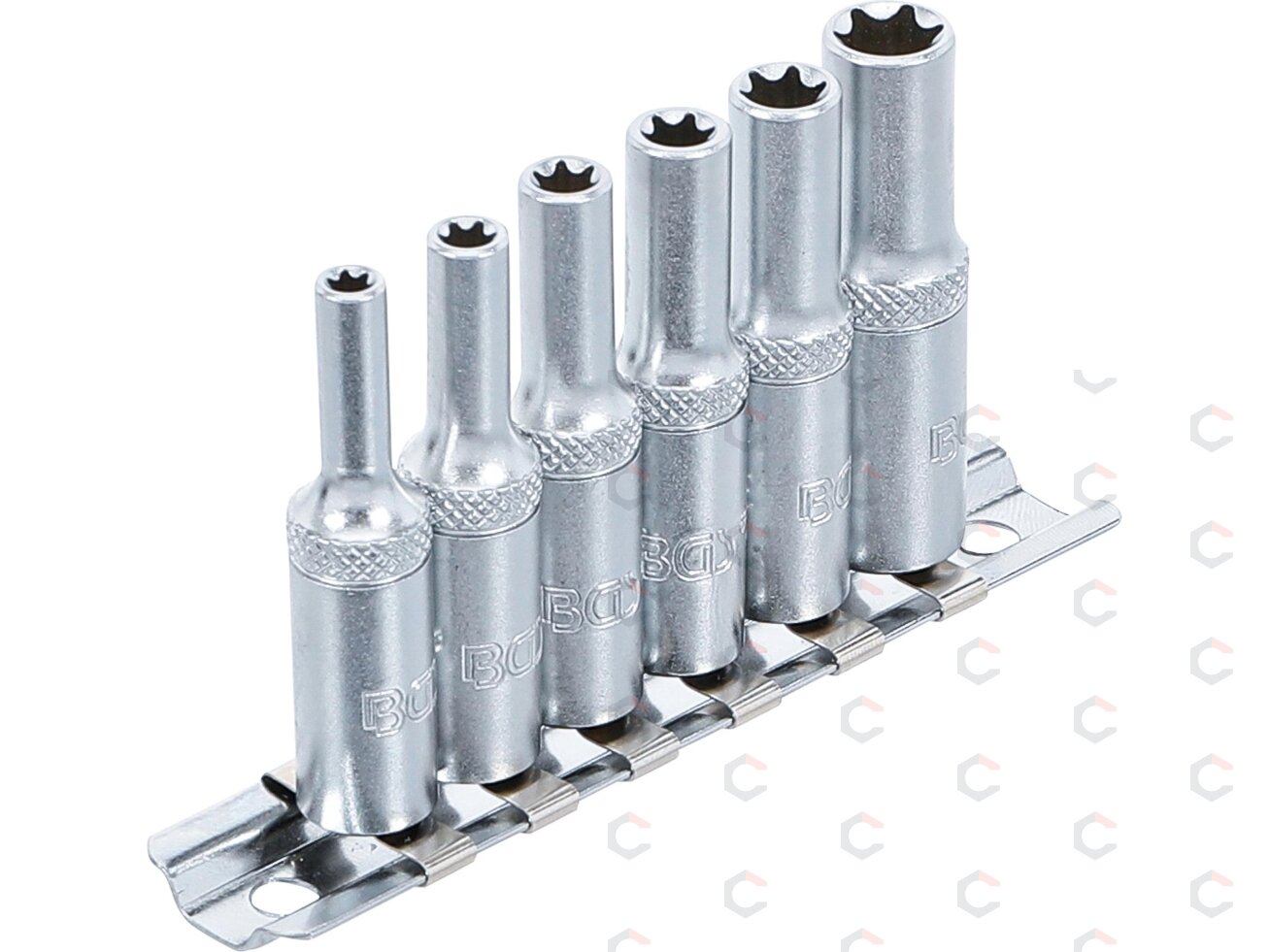 Galvučių rinkinys E-Tipas | Ilgos | 6.3 mm (1/4") | E4 - E10 | 6 vnt. (6403)