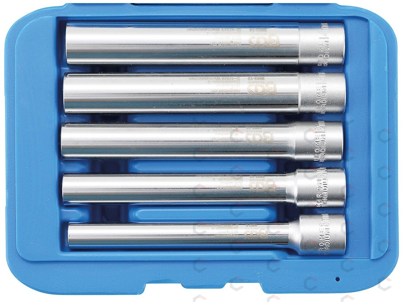 Galvučių rinkinys | Labai ilgos | 10 mm (3/8") | SW 8 - 14 mm | 5 vnt. (9863) 6
