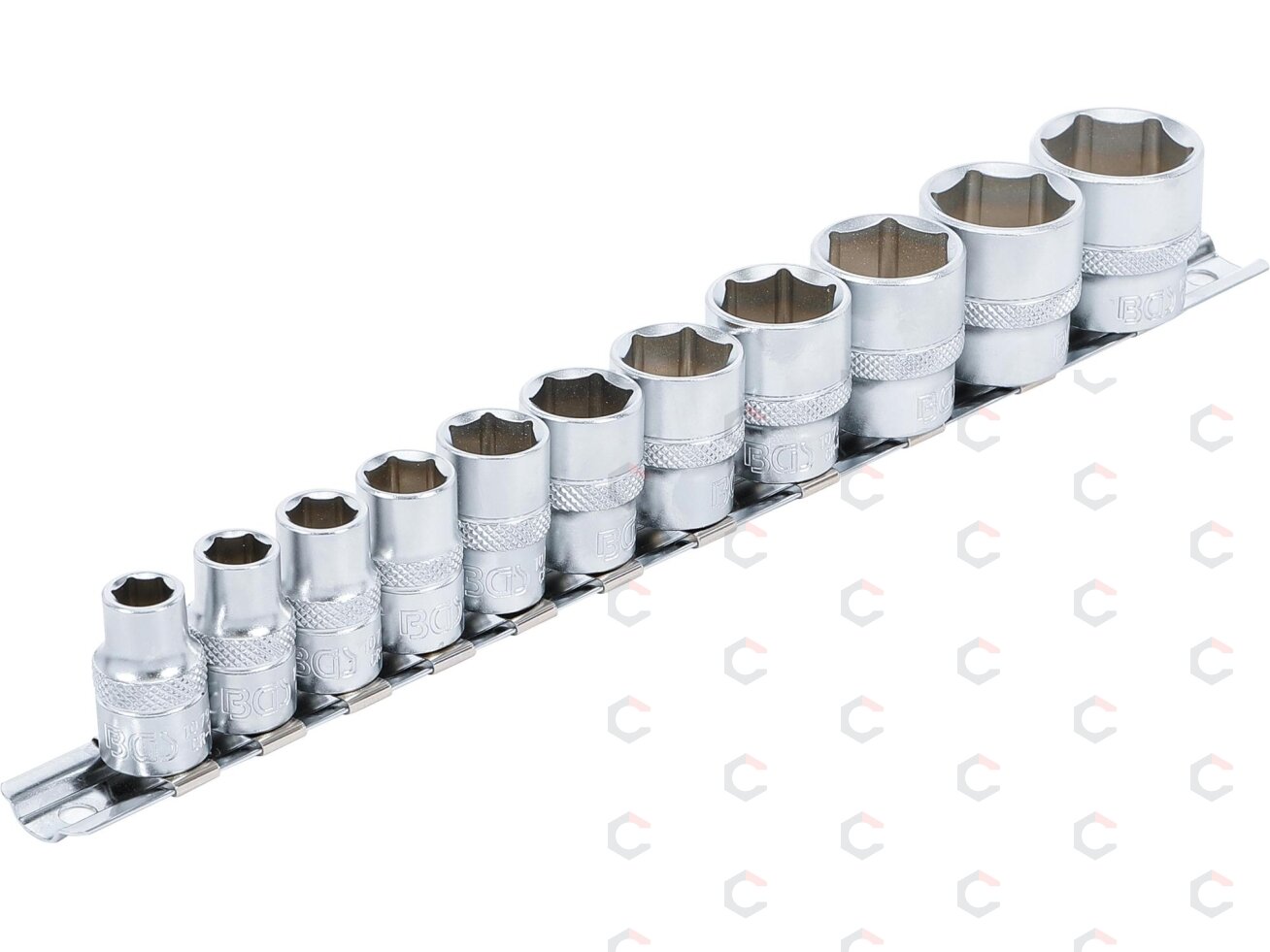 Galvučių rinkinys, šešiakampės | 10 mm (3/8") | 5/16" - 7/8 "| 11 vnt. (9110) Galvučių rinkinys, šešiakampės | 10 mm (3/8") | 5/16" - 7/8 "| 11 vnt. (9110)