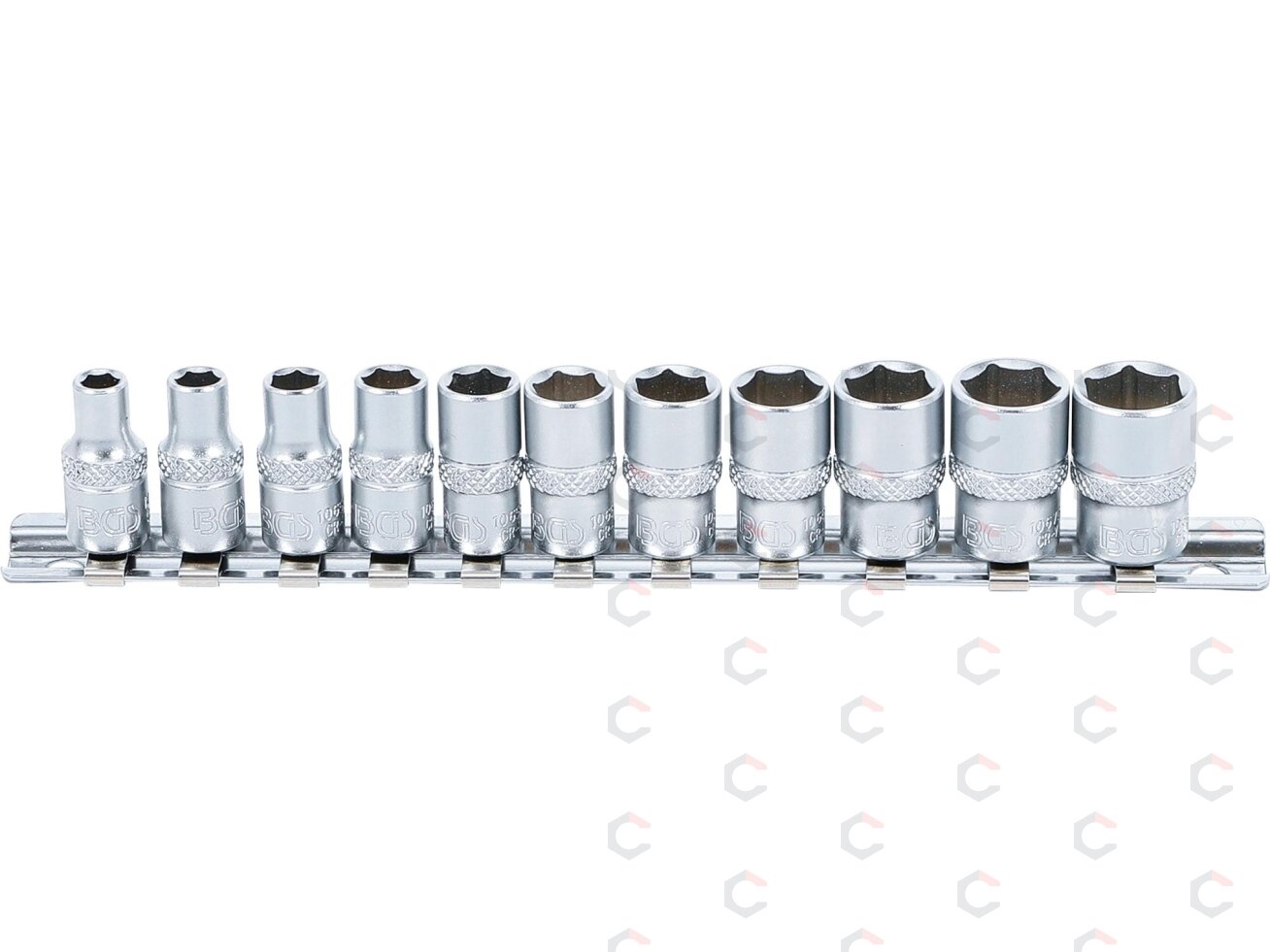 Galvučių rinkinys, šešiakampės | 6.3 mm (1/4") | coliniai dydžiai | 11 vnt. (2433) 1