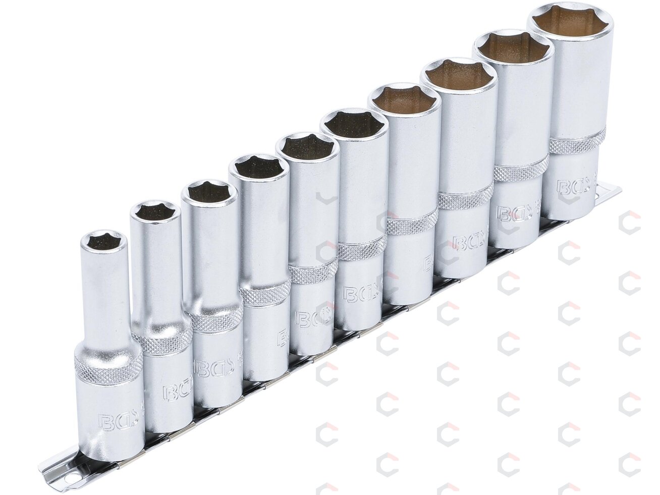 Galvučių rinkinys, šešiakampės, ilgos | 12,5 mm (1/2") | coliniai dydžiai | 10 vnt. (2435) Galvučių rinkinys, šešiakampės, ilgos | 12,5 mm (1/2") | coliniai dydžiai | 10 vnt. (2435)
