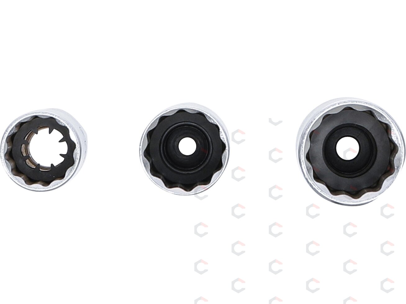 Galvučių rinkinys žvakėms 12 kampų | 10 mm (3/8") | 14 - 16 - 18 mm | 3 vnt. (6858) 3 Galvučių rinkinys žvakėms 12 kampų | 10 mm (3/8") | 14 - 16 - 18 mm | 3 vnt. (6858) 3
