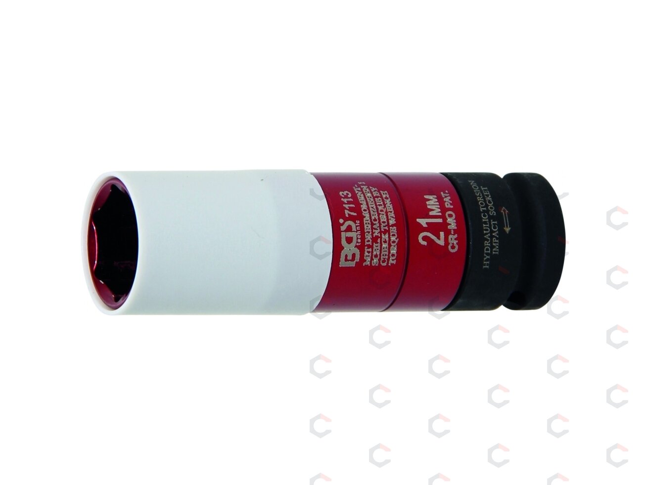 Galvutė ilga smūginė plonasienė 1/2", ribota iki 115 Nm, 21 mm (7113)