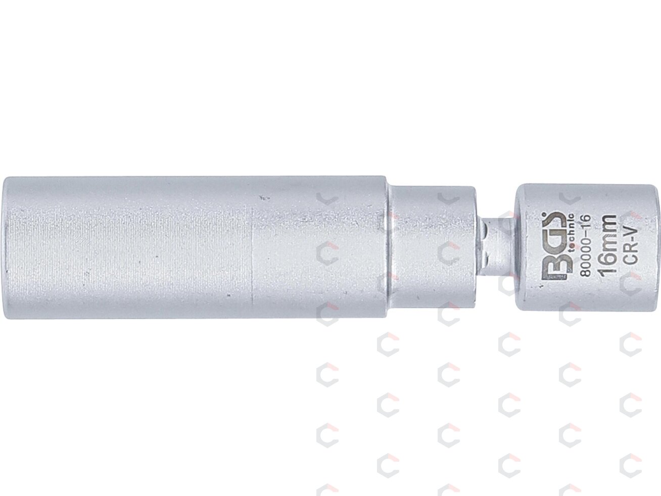 Galvutė kaitinimo ir uždegimo žvakėms | šarnyrinė | 10 mm (3/8") | 16 mm (80000-16) 2 Galvutė kaitinimo ir uždegimo žvakėms | šarnyrinė | 10 mm (3/8") | 16 mm (80000-16) 2