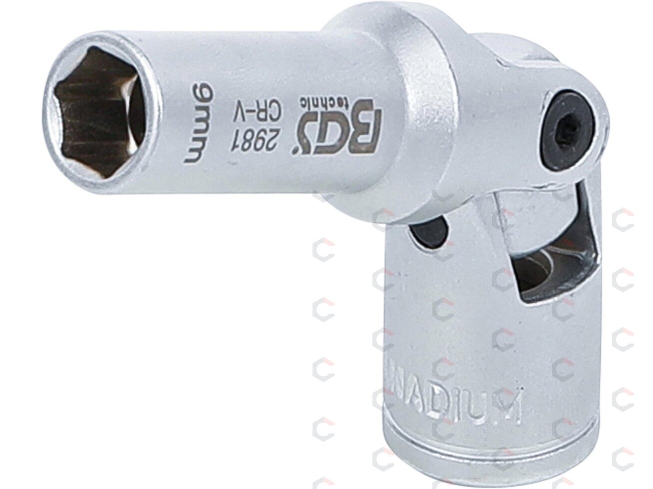 Galvutė kaitinimo žvakėms šešiakampė šarnyrinė | 10 mm (3/8") | 9 mm (2981) 1 Galvutė kaitinimo žvakėms šešiakampė šarnyrinė | 10 mm (3/8") | 9 mm (2981) 1