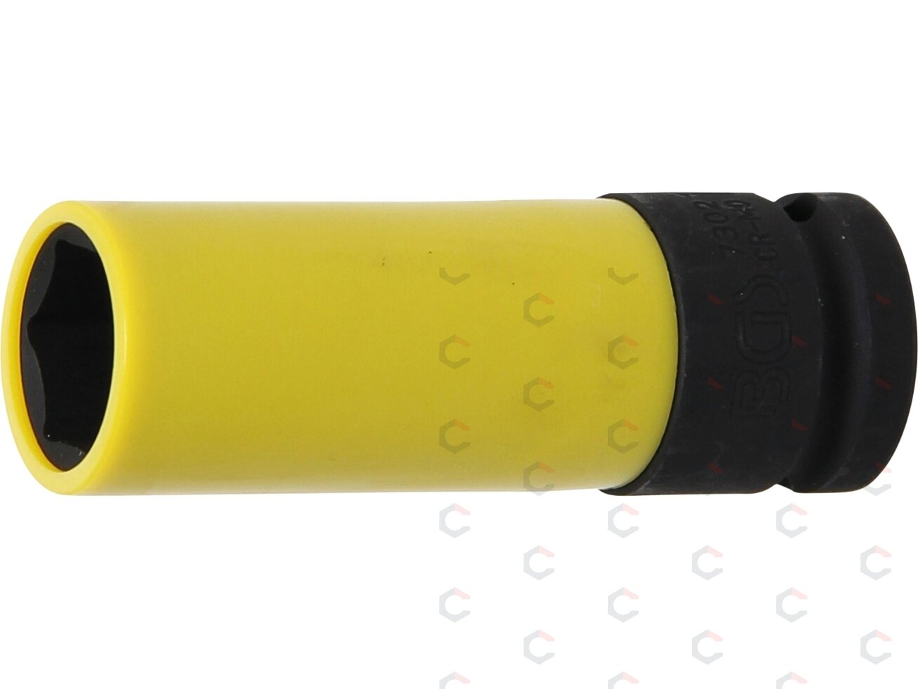 Galvutė smūginė ilga plonasienė | su plastikine apsauga | 12,5 mm (1/2") | 19 mm (7302) Galvutė smūginė ilga plonasienė | su plastikine apsauga | 12,5 mm (1/2") | 19 mm (7302)