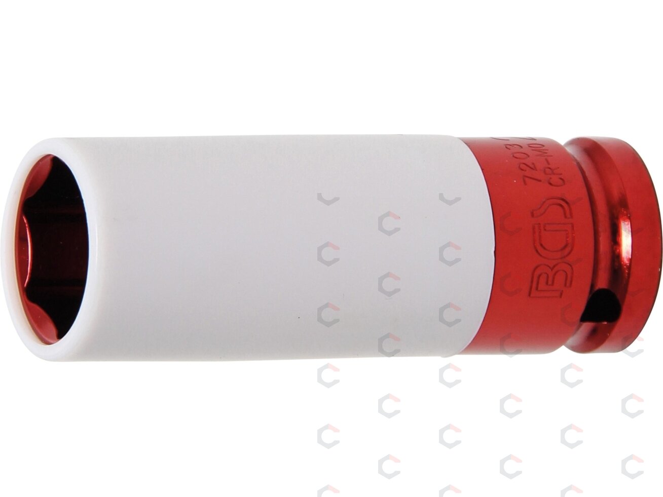 Galvutė smūginė ilga plonasienė | su plastikine apsauga | 12,5 mm (1/2") | 21 mm (7203) Galvutė smūginė ilga plonasienė | su plastikine apsauga | 12,5 mm (1/2") | 21 mm (7203)