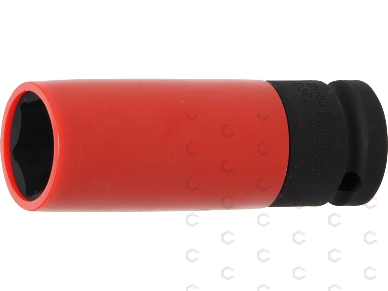 Galvutė smūginė ilga plonasienė | su plastikine apsauga | 12,5 mm (1/2") | 21 mm (7303) Galvutė smūginė ilga plonasienė | su plastikine apsauga | 12,5 mm (1/2") | 21 mm (7303)