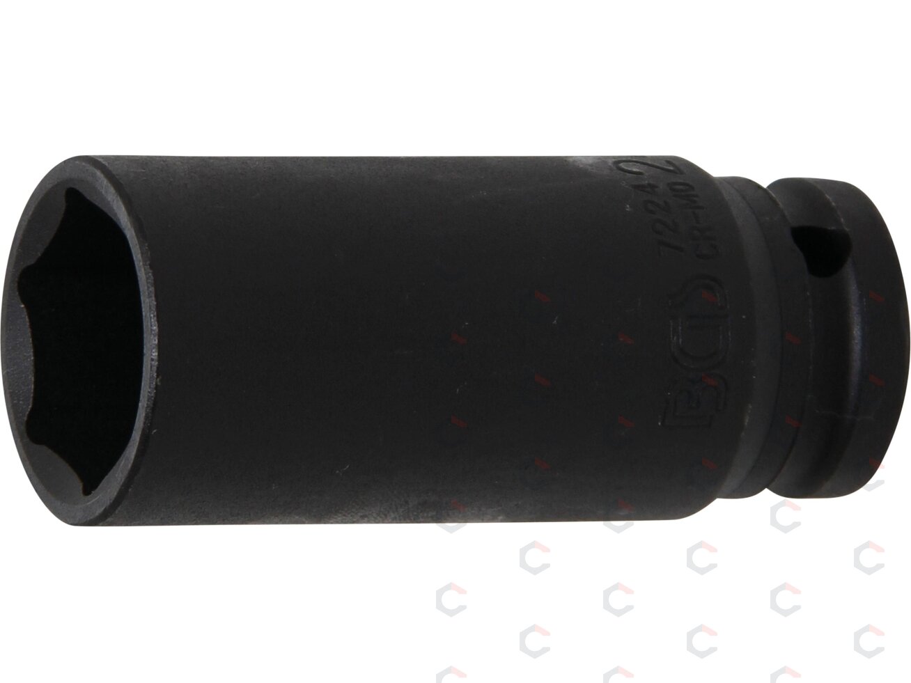 Galvutė smūginė šešiakampė ilga | 12,5 mm (1/2") | 24 mm (7224) Galvutė smūginė šešiakampė ilga | 12,5 mm (1/2") | 24 mm (7224)
