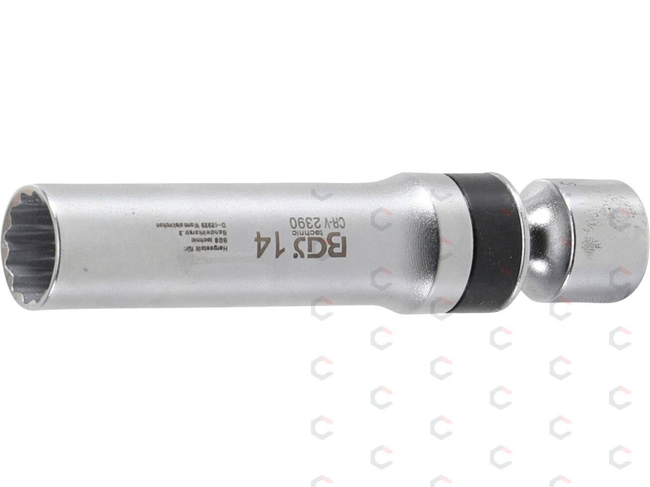 Galvutė žvakėms šarnyrinė 12 kampų | su atramine spyruokle 10 mm (3/8") | 14 mm (2390)