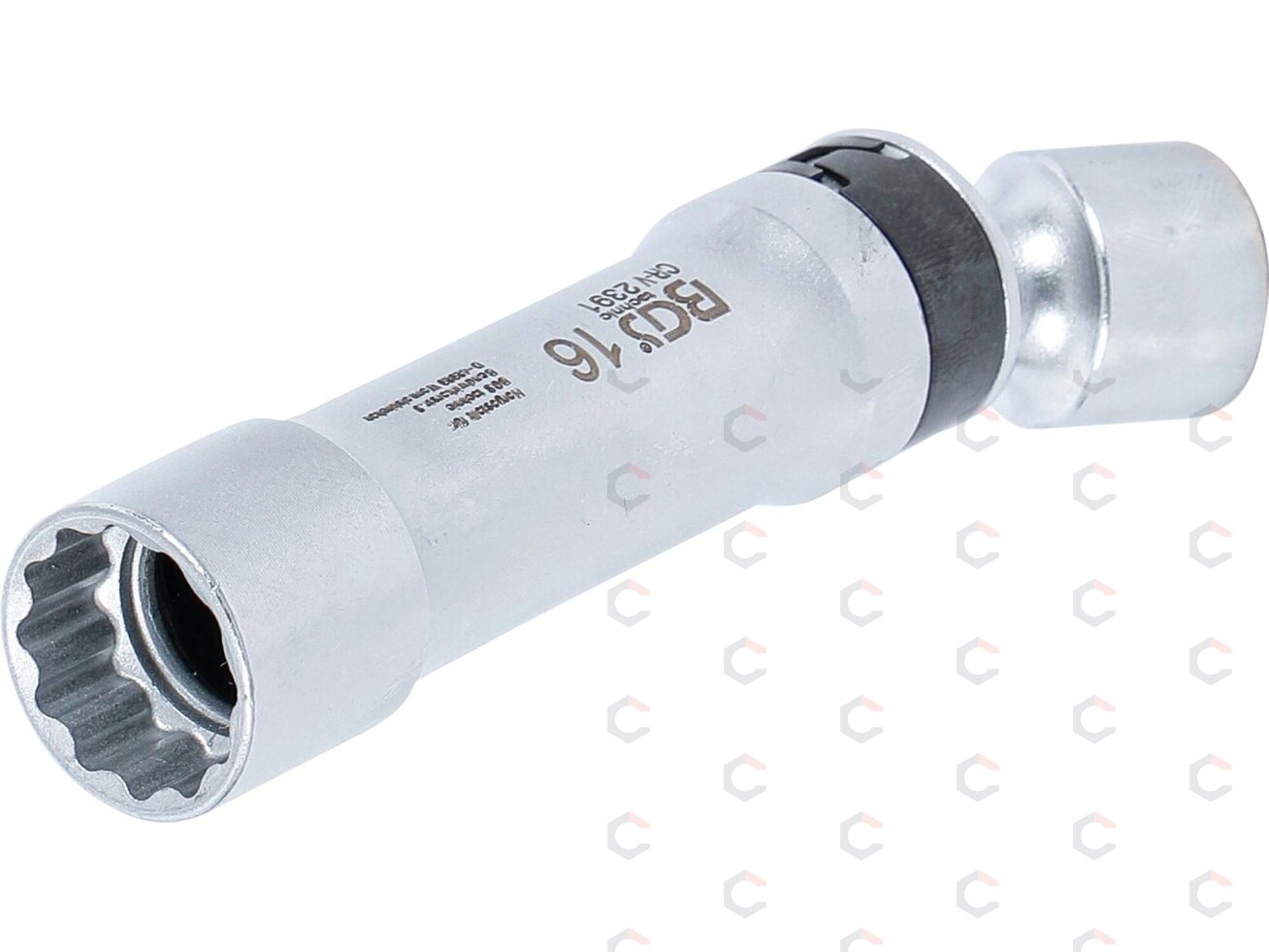 Galvutė žvakėms šarnyrinė 12 kampų, su atramine spyruokle | 10 mm (3/8") | 16 mm (2391) Galvutė žvakėms šarnyrinė 12 kampų, su atramine spyruokle | 10 mm (3/8") | 16 mm (2391)