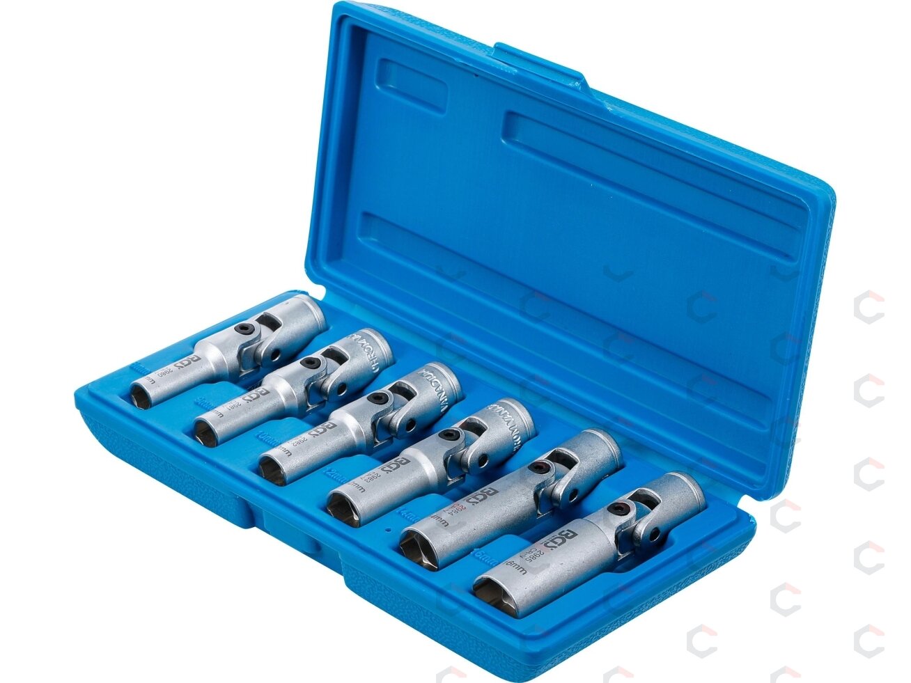Galvutės kaitinimo žvakėms | šarnyrinės | 10 mm (3/8") | 8-16 mm | 6 vnt. (2990) 2 Galvutės kaitinimo žvakėms | šarnyrinės | 10 mm (3/8") | 8-16 mm | 6 vnt. (2990) 2
