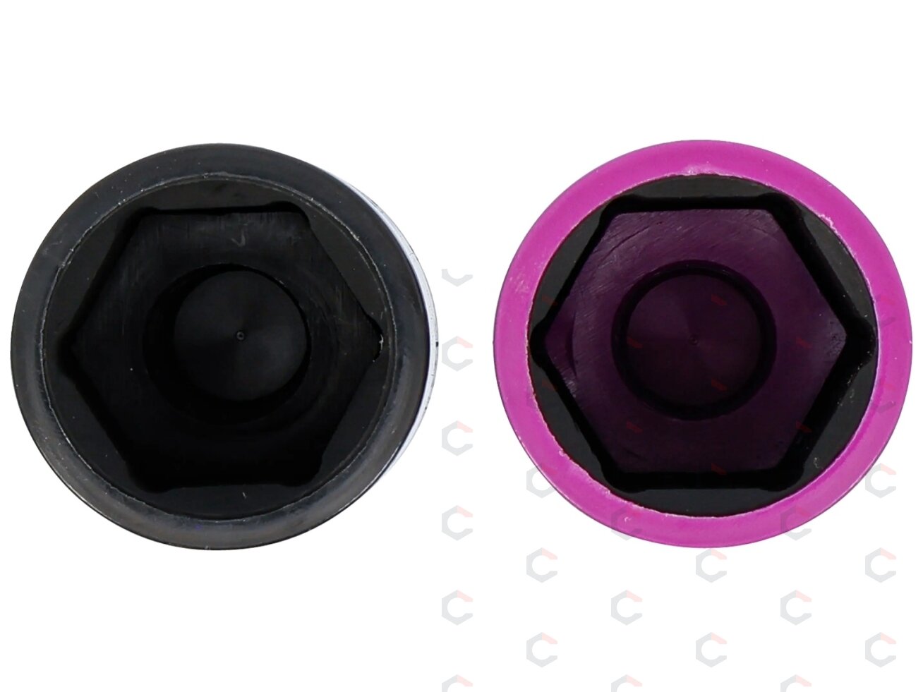 Galvutės smūginės ilgos plonasienės | su plastikine apsauga | 12,5 mm (1/2") | 20.5 + 21.5 mm | 2 vnt (7329) 1