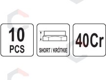 Galvučių rinkinys sugadintiems varžtams | 9-19 mm | 10 vnt (YT-060311) 3 Galvučių rinkinys sugadintiems varžtams | 9-19 mm | 10 vnt (YT-060311) 3