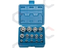 Galvučių rinkinys E-Star varžtams 14 vnt, 1/4"+3/8"+1/2", E4-E24 (KR121014) Galvučių rinkinys E-Star varžtams 14 vnt, 1/4"+3/8"+1/2", E4-E24 (KR121014)