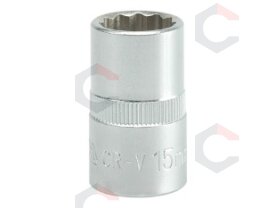 Galvutė dvylikakampė 1/2", 15mm (YT-1277) Galvutė dvylikakampė 1/2", 15mm (YT-1277)