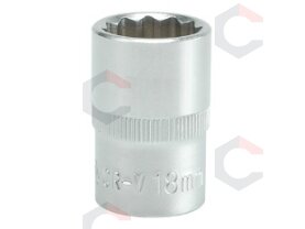 Galvutė dvylikakampė 1/2", 18mm (YT-1280) Galvutė dvylikakampė 1/2", 18mm (YT-1280)
