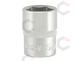 Galvutė šešiakampė | 10 mm (3/8") | 15 mm (YT-3810) Galvutė šešiakampė | 10 mm (3/8") | 15 mm (YT-3810)