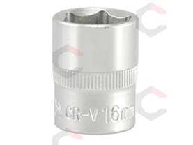 Galvutė šešiakampė | 10 mm (3/8") | 16 mm (YT-3811) Galvutė šešiakampė | 10 mm (3/8") | 16 mm (YT-3811)
