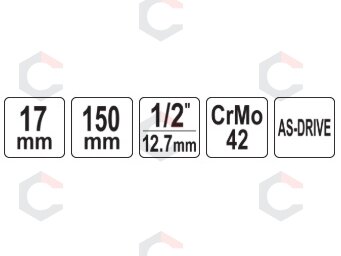 Galvutė smūginė ilga plonasienė prailginta | 150 mm | su plastikine apsauga | 12,7 mm (1/2") | 17 mm (YT-10591) 4 Galvutė smūginė ilga plonasienė prailginta | 150 mm | su plastikine apsauga | 12,7 mm (1/2") | 17 mm (YT-10591) 4