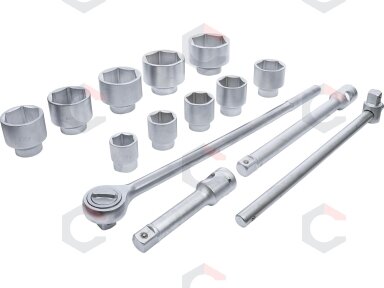 Galvučių ir rakto rinkinys | 25 mm (1") | 36-80 mm | 15 vnt. (15111)
