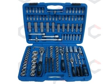 Galvučių ir raktų komplektas 1/4"+3/8"+1/2", 171 vnt "Stahlberg" (H-171X) Galvučių ir raktų komplektas 1/4"+3/8"+1/2", 171 vnt "Stahlberg" (H-171X)