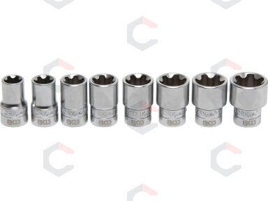 Galvučių komplektas T-Star Plus (Torx Plus) | 12.5 mm (1/2") | 18EP - 32EP | 8 vnt. (8806)