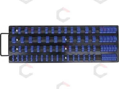 Galvučių laikiklis | su 80 klipų | 6,3 mm (1/4 ") | 10 mm (3/8") | 12,5 mm (1/2") (6871) Galvučių laikiklis | su 80 klipų | 6,3 mm (1/4 ") | 10 mm (3/8") | 12,5 mm (1/2") (6871)