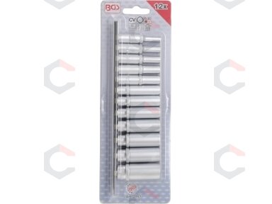 Galvučių rinkinys, 12 kampų, ilgos | 6.3 mm (1/4") | coliniai dydžiai | 12 vnt. (2757) Galvučių rinkinys, 12 kampų, ilgos | 6.3 mm (1/4") | coliniai dydžiai | 12 vnt. (2757)