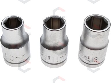 Galvučių rinkinys | 12,5 mm (1/2") | 10 - 11 - 13 mm | 3 vnt. (15123)