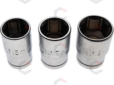 Galvučių rinkinys | 12,5 mm (1/2") | 15 - 17 - 19 mm | 3 vnt. (15125)