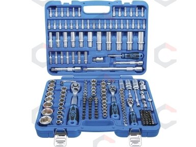 Galvučių ir antgalių rinkinys Pro Torque | 6,3 mm (1/4") / 10 mm (3/8") / 12,5 mm (1/2") | 192 vnt. (2243)