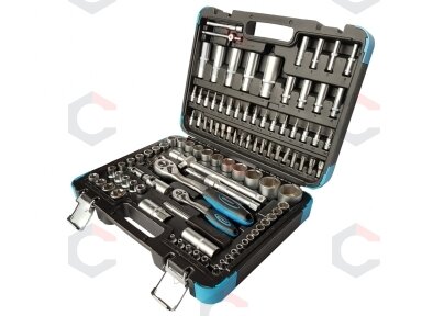 Galvučių rinkinys | 6.3 mm (1/4") + 12.5 mm (1/2") | 108 vnt. (KR121108B) Galvučių rinkinys | 6.3 mm (1/4") + 12.5 mm (1/2") | 108 vnt. (KR121108B)