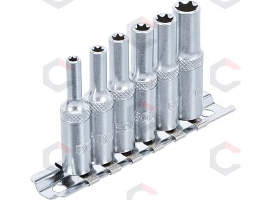 Galvučių rinkinys E-Tipas | Ilgos | 6.3 mm (1/4") | E4 - E10 | 6 vnt. (6403) Galvučių rinkinys E-Tipas | Ilgos | 6.3 mm (1/4") | E4 - E10 | 6 vnt. (6403)